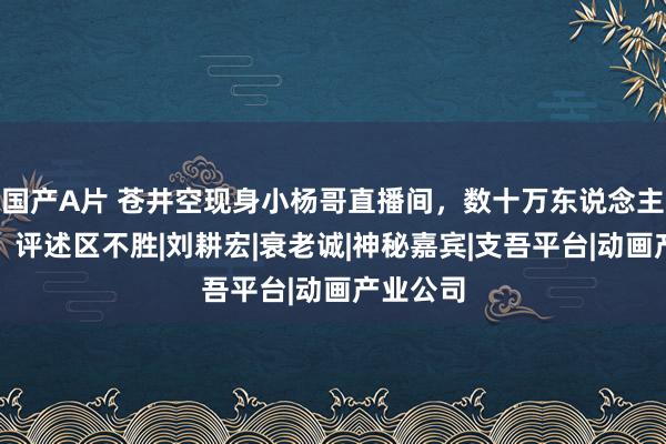 国产A片 苍井空现身小杨哥直播间，数十万东说念主围不雅，评述区不胜|刘耕宏|衰老诚|神秘嘉宾|支吾平台|动画产业公司